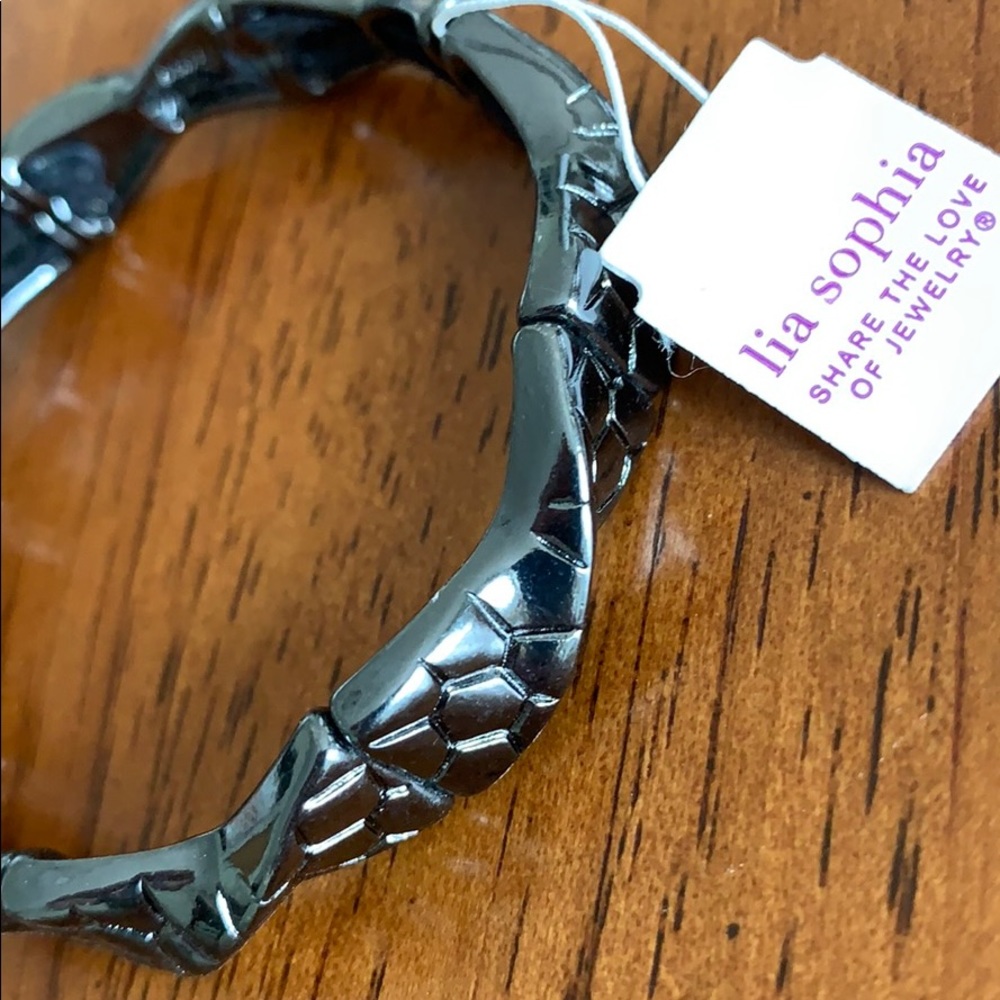 Bracelet - gun metal/black twist